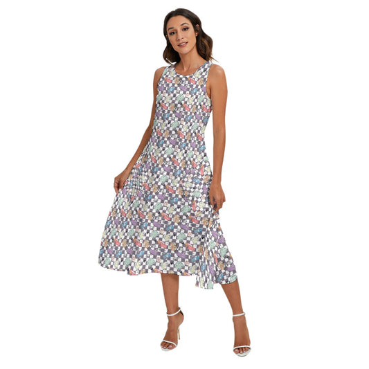 Halloween Racing Crew - Women’s Diagonal Pocket Midi Dress