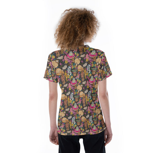 Tropical Space Squad - Women's Short Sleeve V-Neck T-Shirt