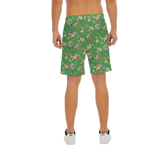 Mickey & Friends Celebrate Christmas - Men’s Pocket Beach Shorts