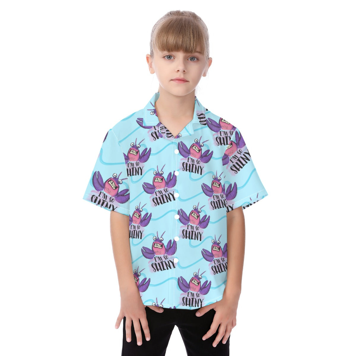 Shiny Deep-Sea Villain - Kid's Hawaiian Button Up Shirt