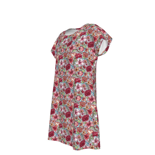 Fairytale Florals – Island Princess - Women's T-Shirt Dress