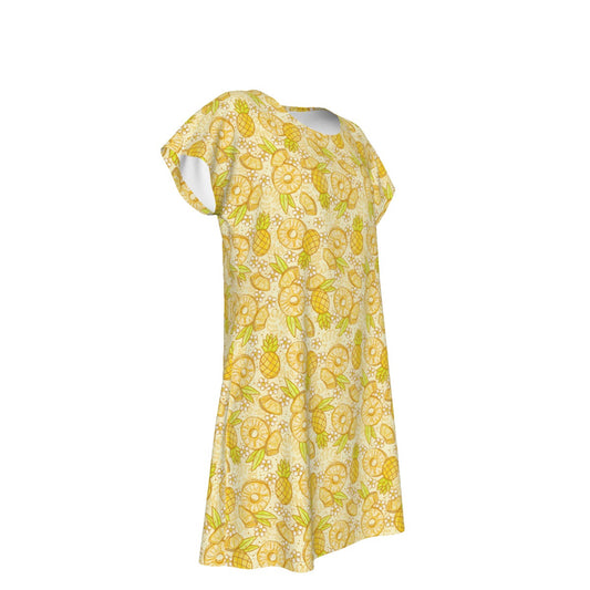 Summer Fruits - Pineapple - Women's T-Shirt Dress