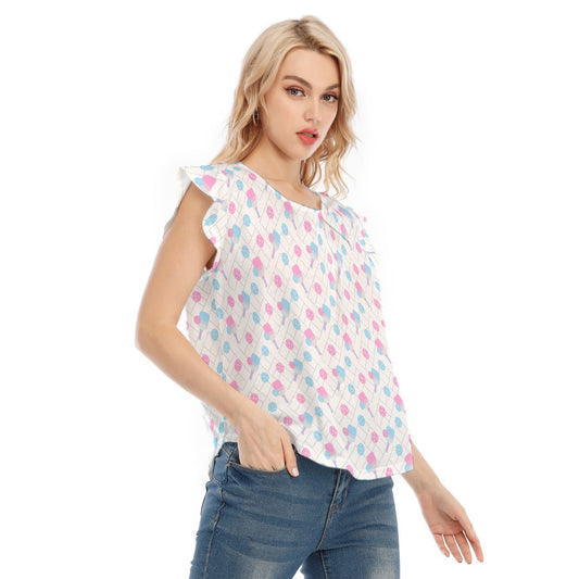 Pickleball Court Spin - Women’s Flutter Sleeve Top