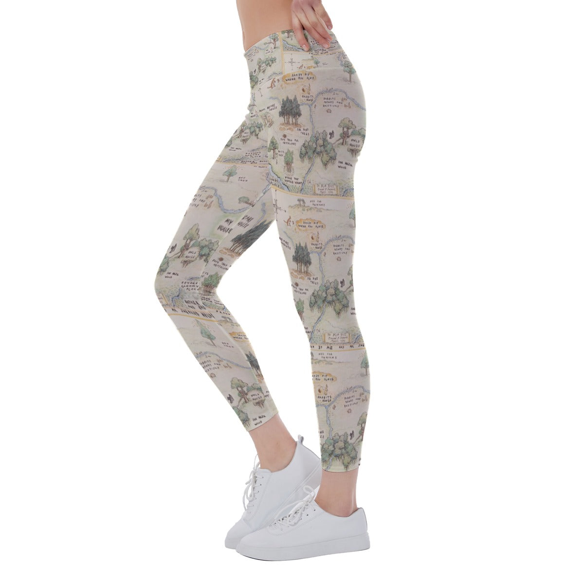 Hundred Acre Map - Women's Yoga Leggings