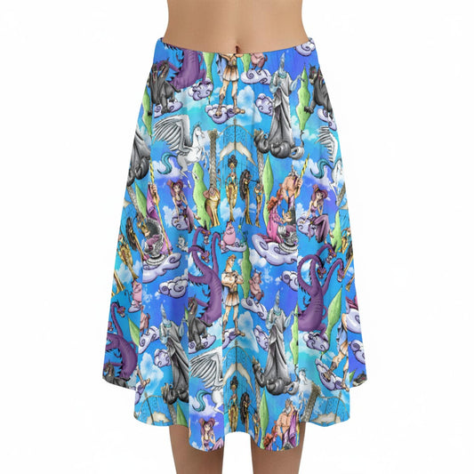 Mythic Hero Chaos Clouds - Women’s Pocket Midi Skirt