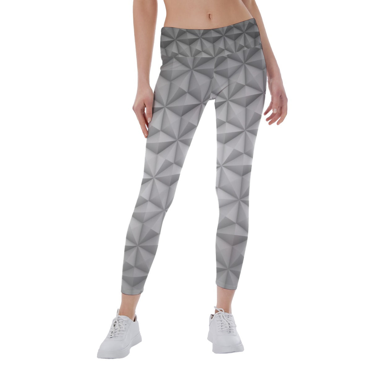 Geometric Silver Sphere - Women's Yoga Leggings