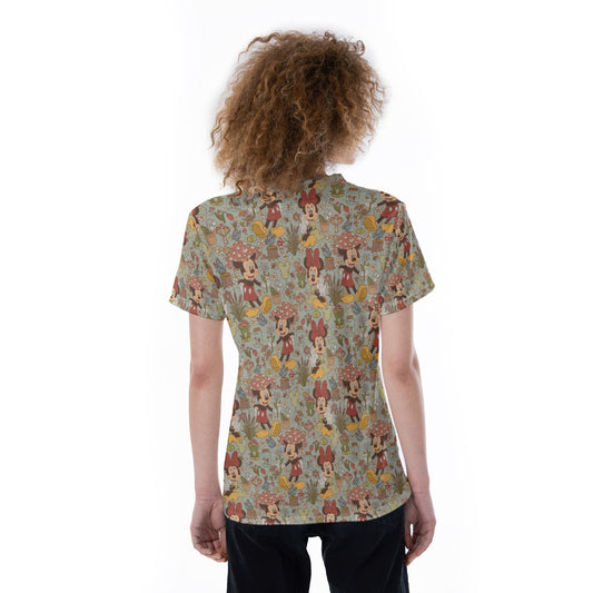 Woodland Frolics Cottagecorennie - Women's Short Sleeve V-Neck T-Shirt