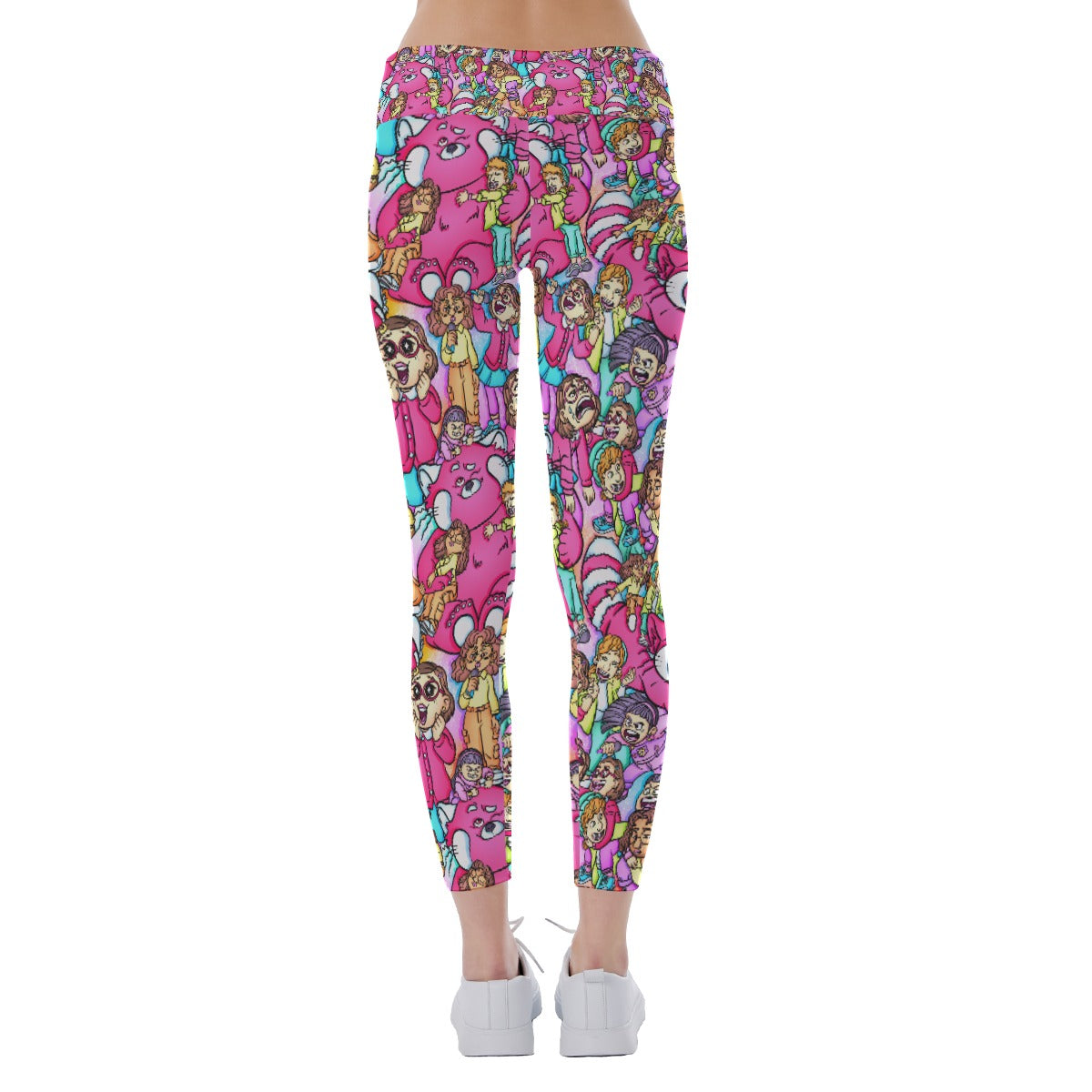 Red Panda Chaos Scenes - Women's Yoga Leggings