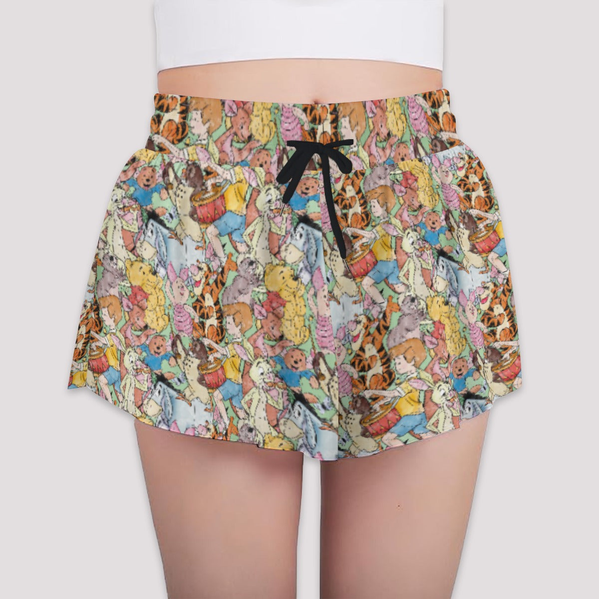 Sketched Hundred Acre Crew - Girls’ Flowy Pocket Shorts