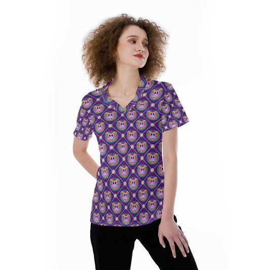 Geometric Figment - Women's Short Sleeve V-Neck T-Shirt