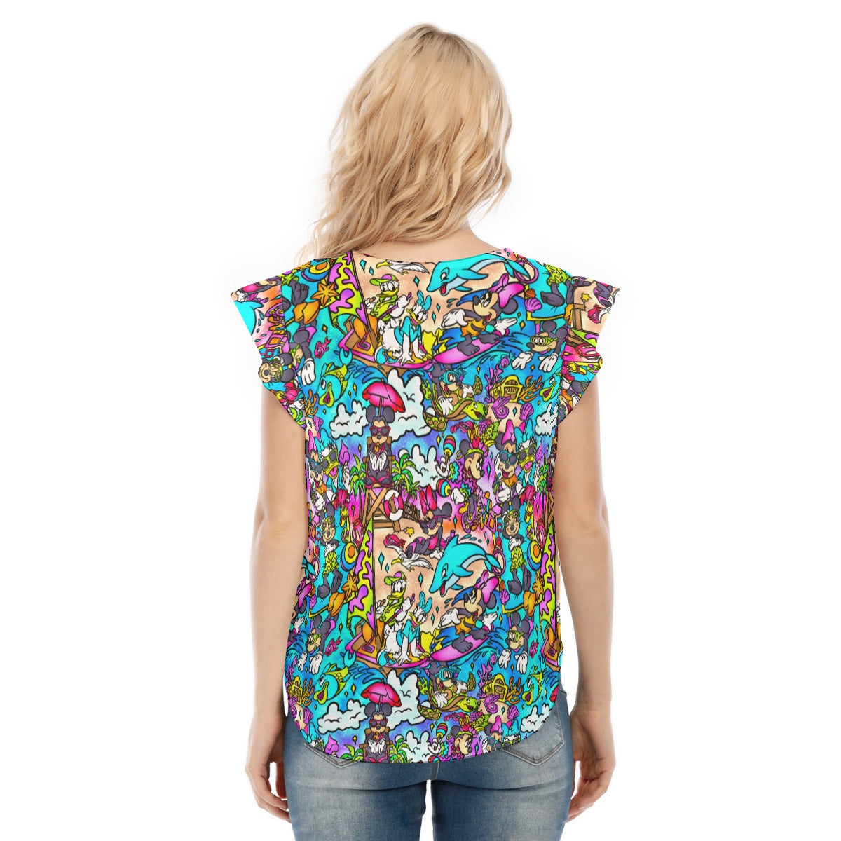 Island Beach Bash - Women’s Flutter Sleeve Top