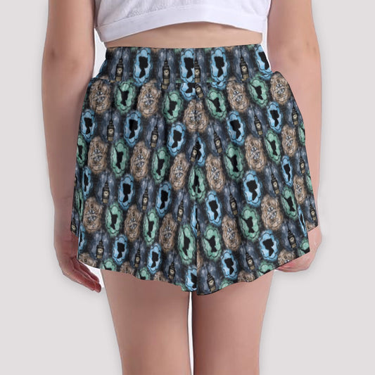Starry Flight Silhouettesttes - Girls’ Flowy Pocket Shorts