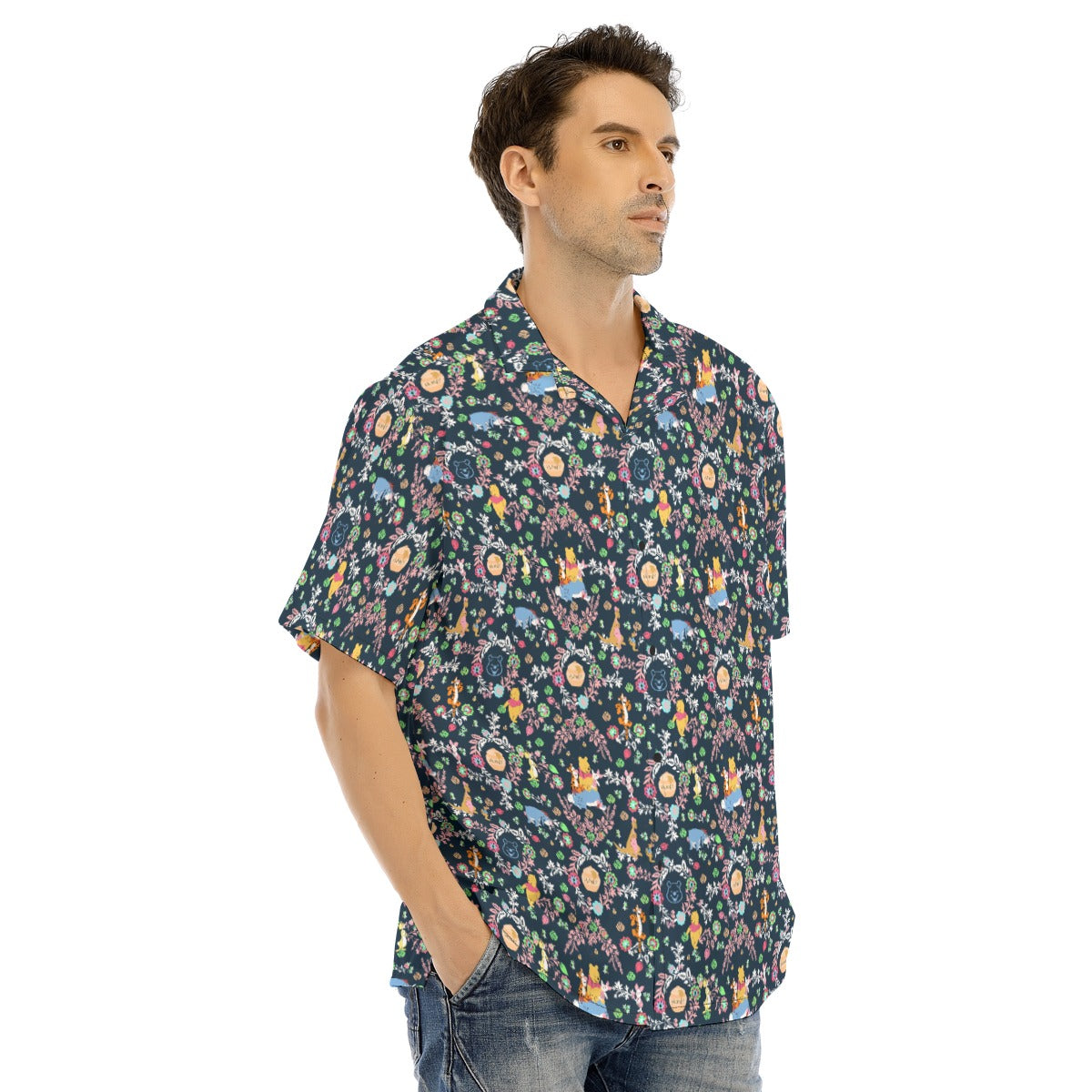 Garden Whimsy - Hundred Acre Blooms - Men's Hawaiian Button Up Shirt
