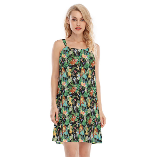 Watercolor Jungle Pride - Women’s Adjustable Sundress