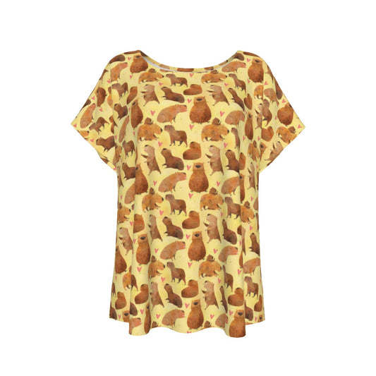 Capybara Love - Women’s Relaxed Fit Scoop Tee