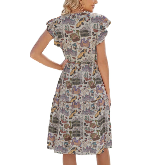 West Coast DLR - Women's Tiered Pocket Midi Dress