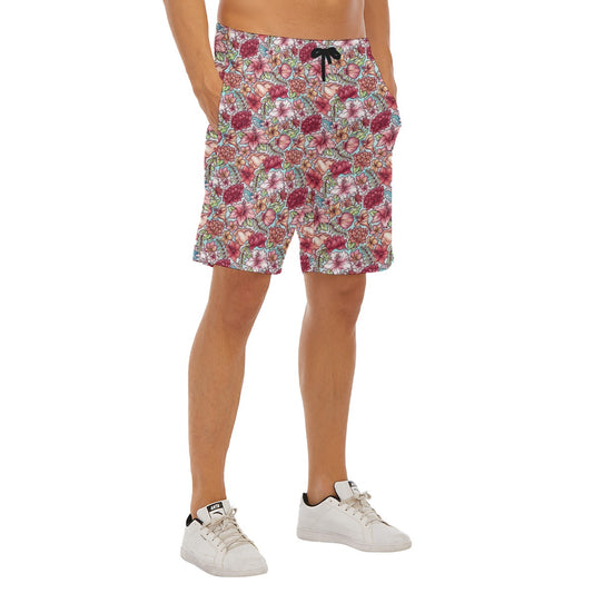 Fairytale Florals – Island Princess - Men’s Pocket Beach Shorts