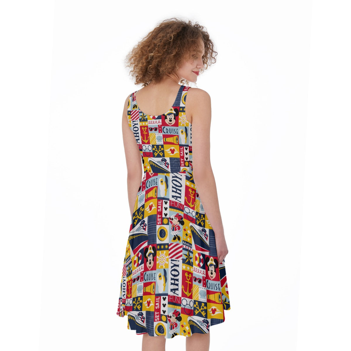 Nautical Cruise Patchwork - Pocket Midi Skater Dress
