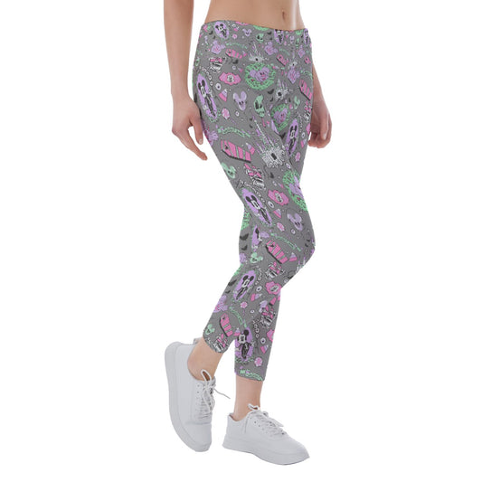 Pastel Spooky Candy - Women's Yoga Leggings
