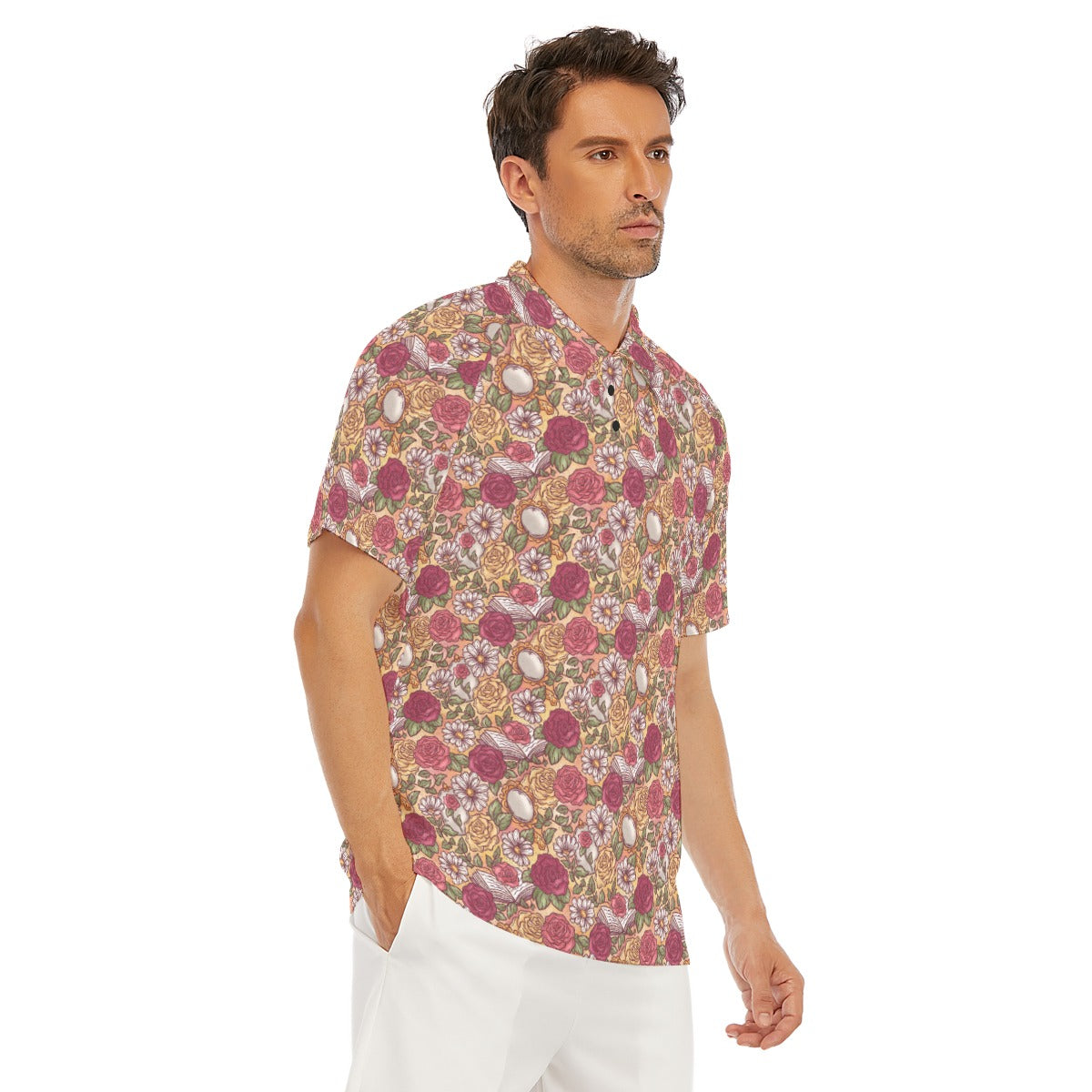 Fairytale Florals – Timeless Tale Blooms - Men's Polo Shirt