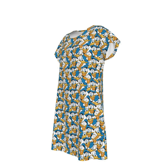Many Faces of Feisty Duck - Women's T-Shirt Dress