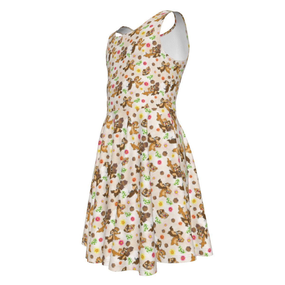 Cheeky Chipmunk Duo- Kid's Sleeveless Skater Dress