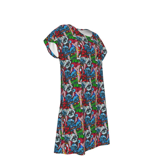 Superhero Stitch - Heroes Assembled - Women's T-Shirt Dress
