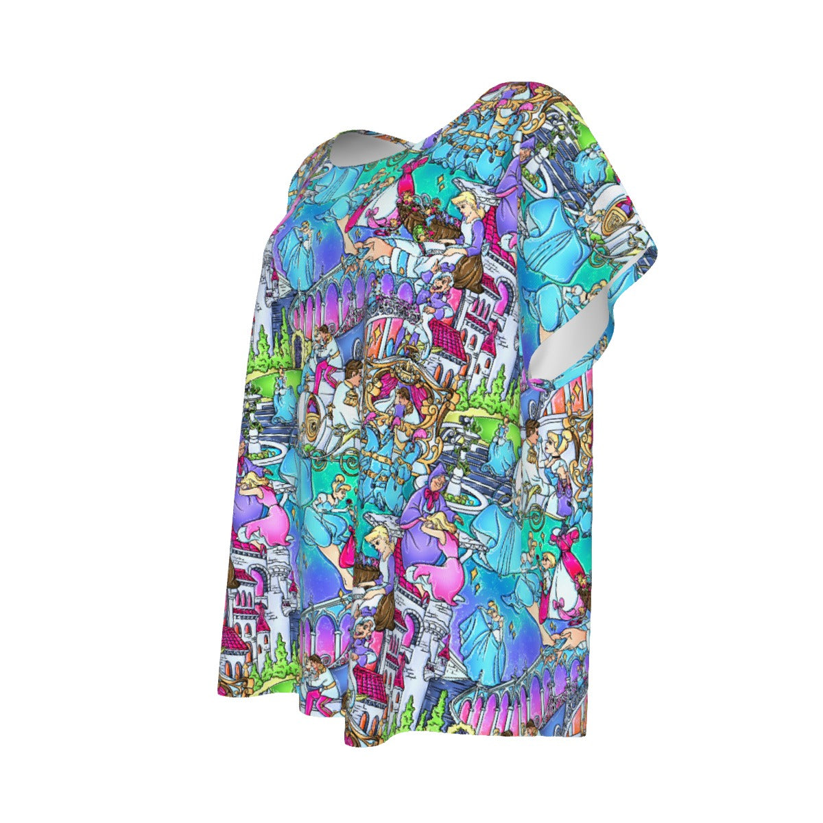 Glass Slipper Storybook Scenes - Women’s Relaxed Fit Scoop Tee