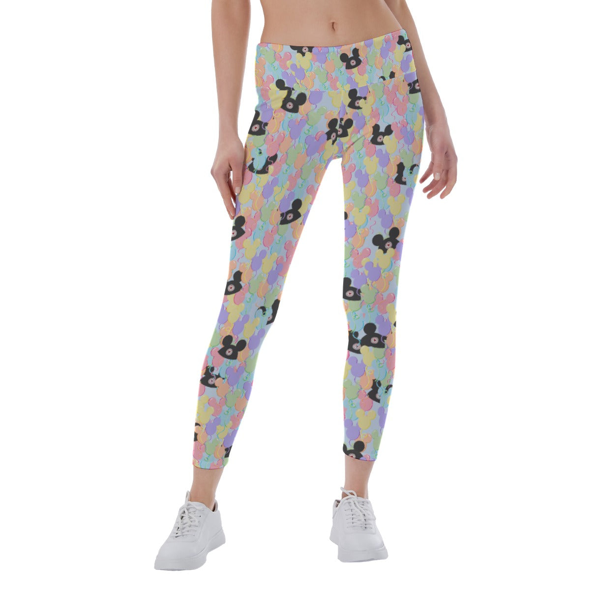 Pastel Mouse Ear Balloons - Women's Yoga Leggings