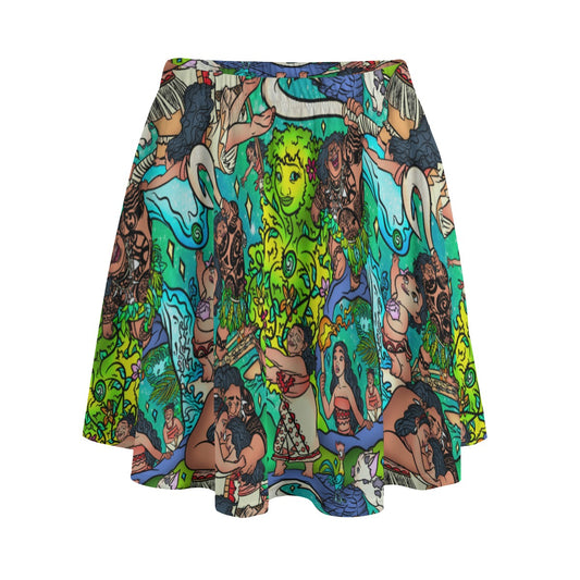 Ocean Voyager Storybook Scenes - Women's Pocket Skater Skirt