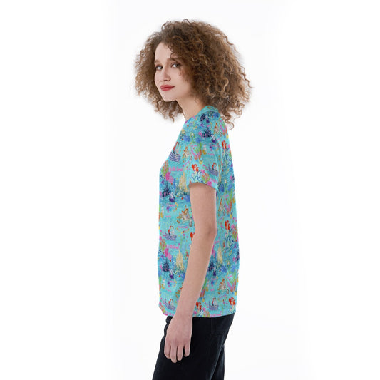 Ocean Wonderland Dreams - Women's Short Sleeve V-Neck T-Shirt