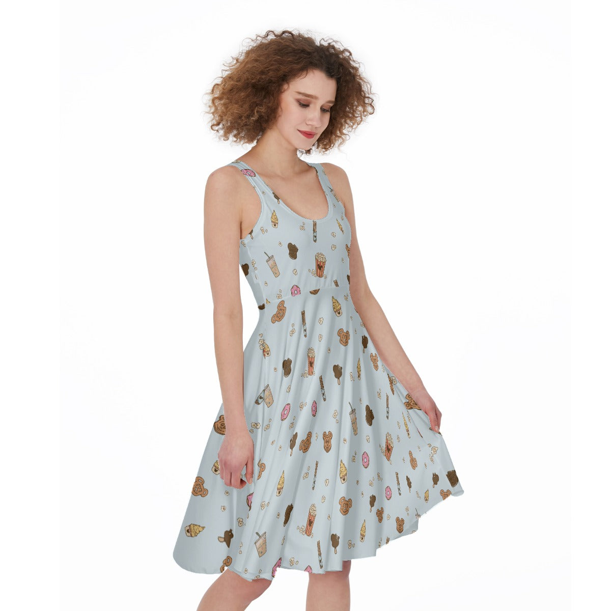 Minimal Snackcore - Pocket Midi Skater Dress