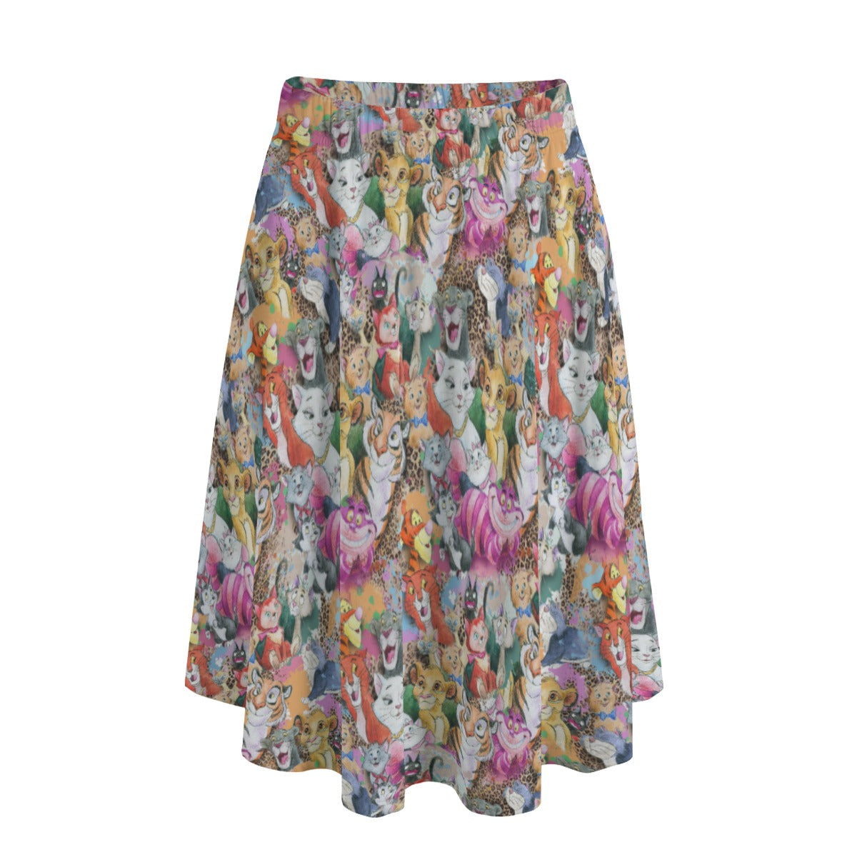 Whimsical Storybook Cats - Women’s Pocket Midi Skirt