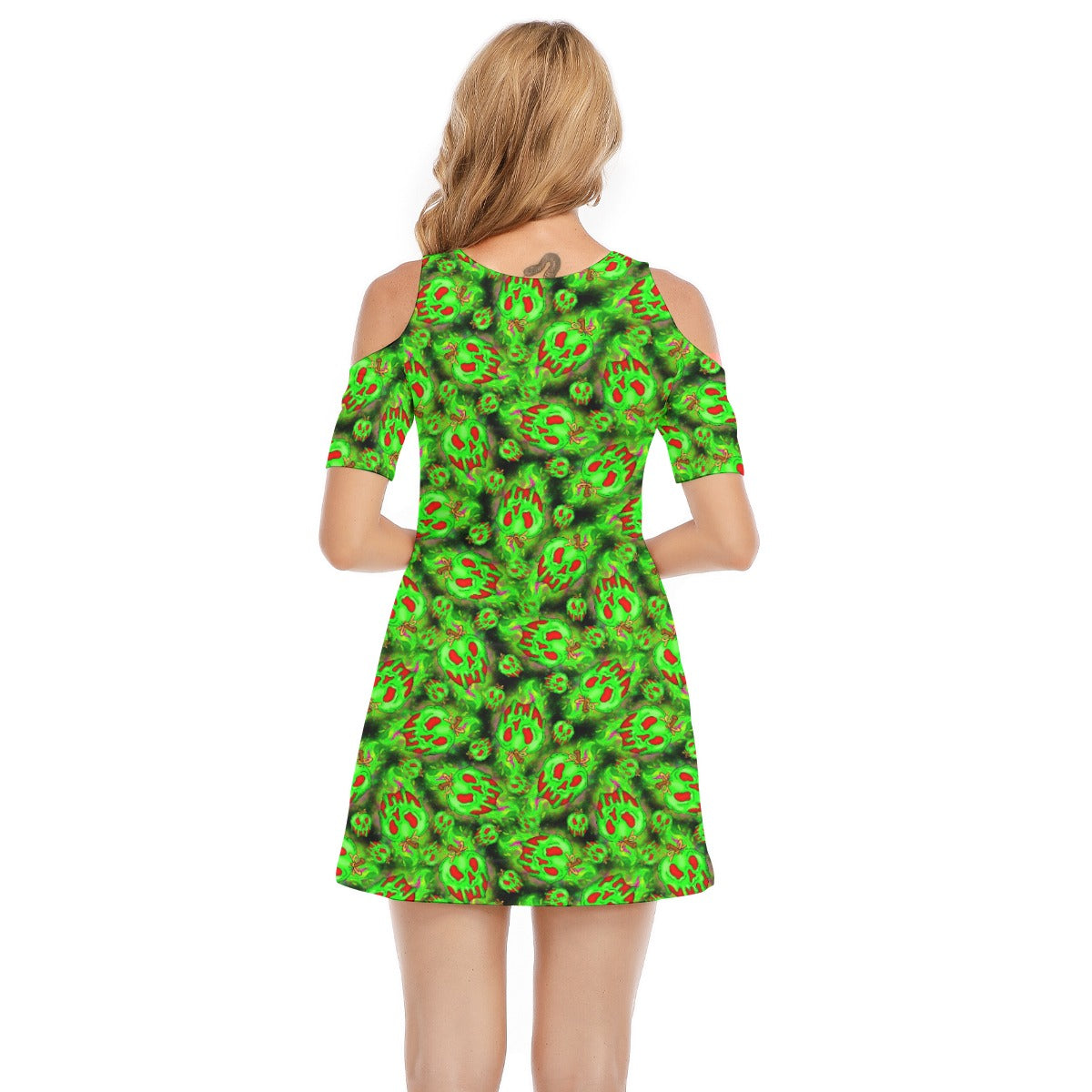 Just One Bite  - Women's Cold Shoulder Cotton Dress