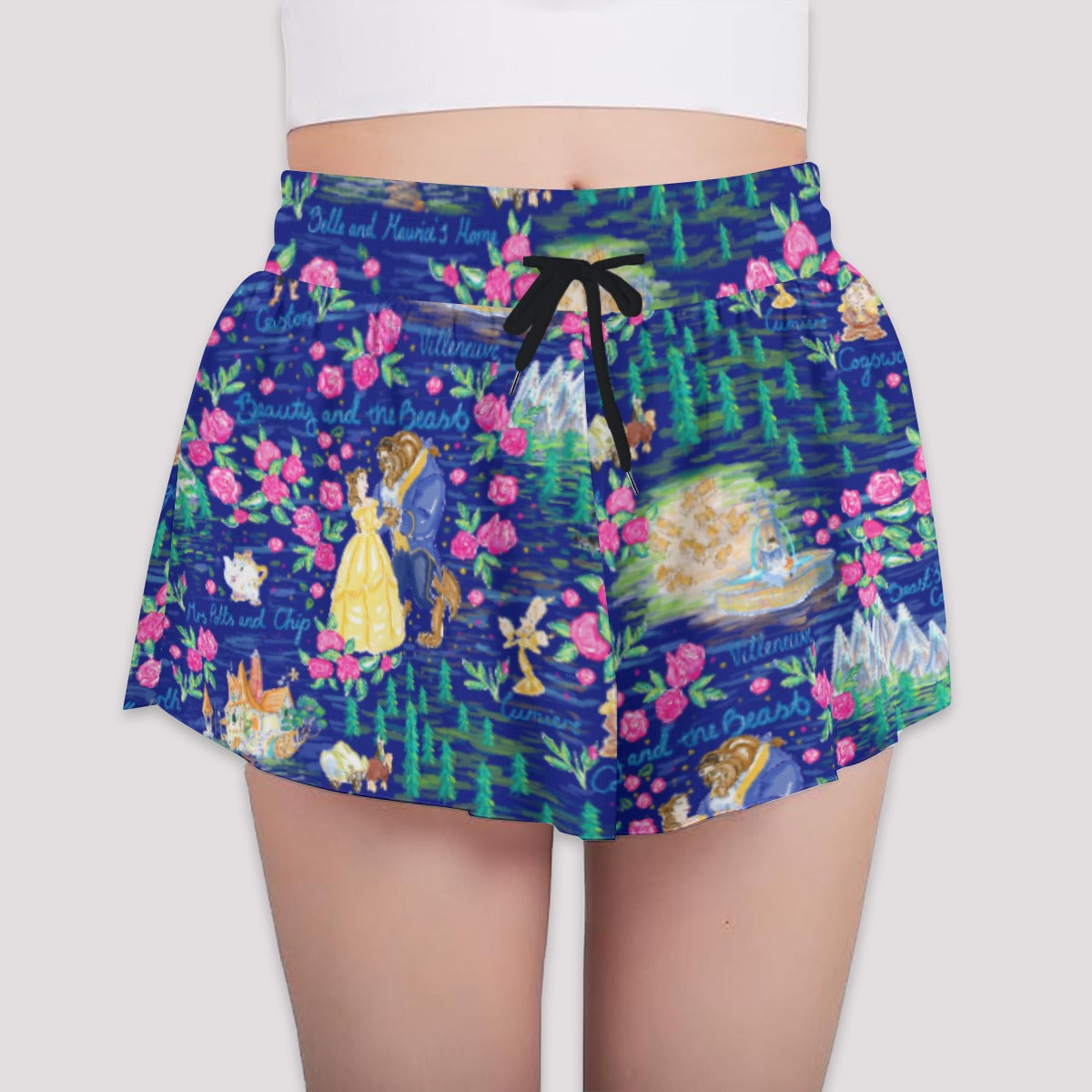 Enchanted Forest Romance - Girls’ Flowy Pocket Shorts