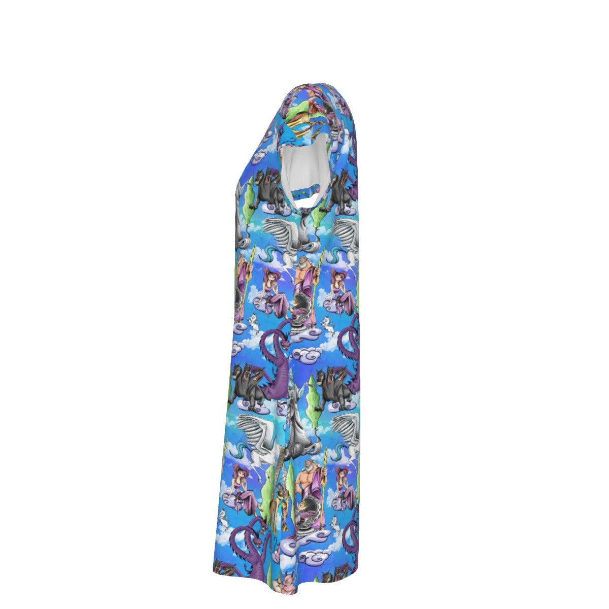 Mythic Hero Chaos Clouds - Women's T-Shirt Dress
