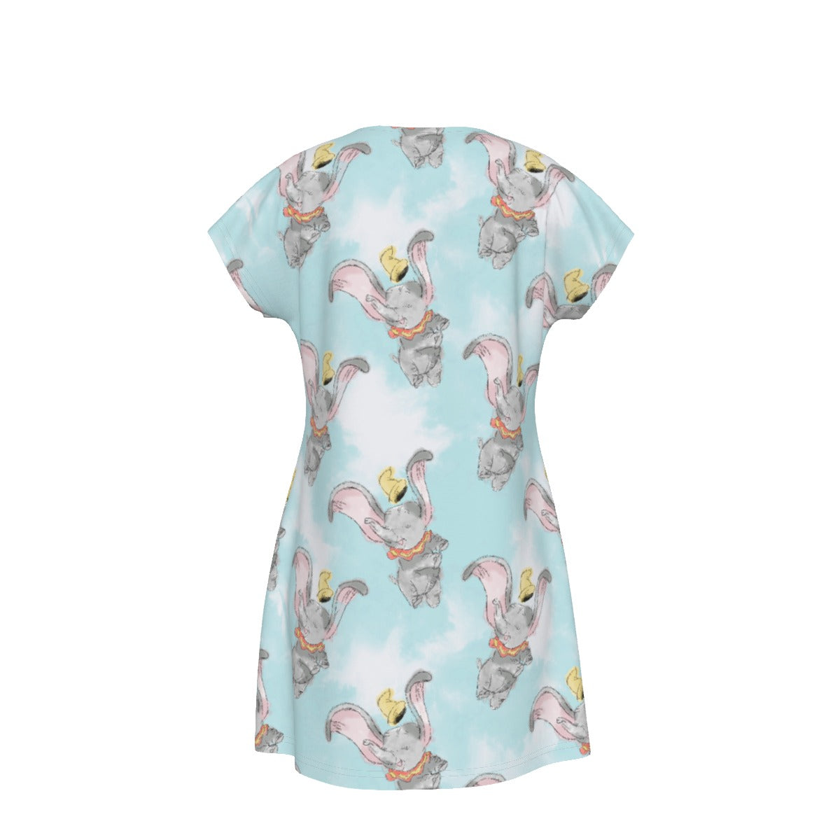 Sketch of Flying Elephant - Women's T-Shirt Dress
