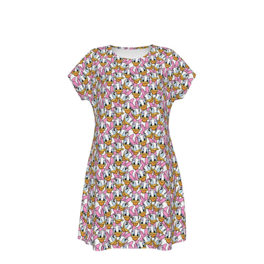 Many Faces of Sassy Duck - Women's T-Shirt Dress