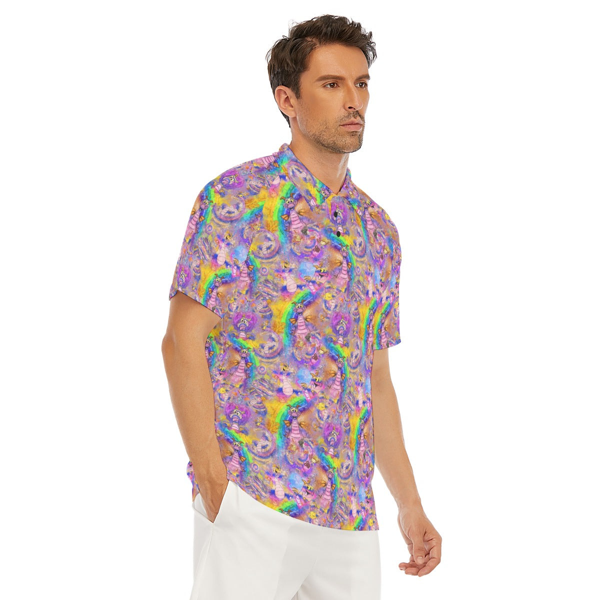 Figment Watercolor Rainbow - Men's Polo Shirt