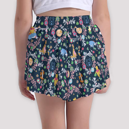 Garden Whimsy - Hundred Acre Blooms - Girls’ Flowy Pocket Shorts