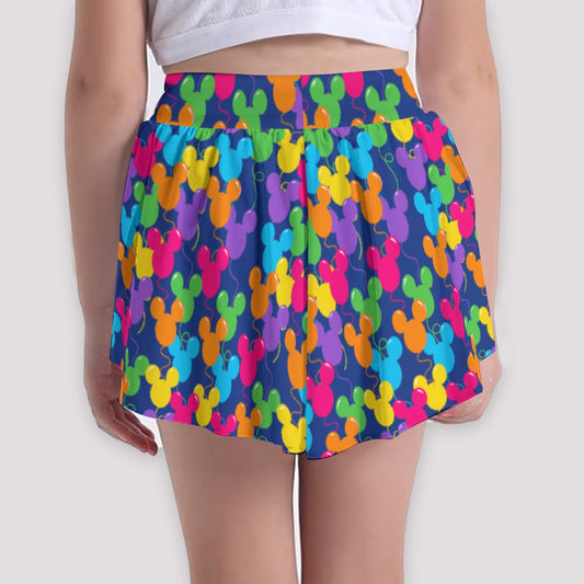 Bright Mouse Ear Balloons - Girls’ Flowy Pocket Shorts