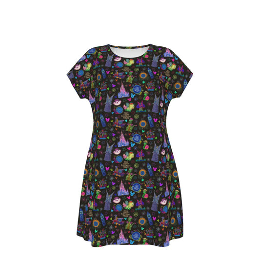 Main Street Neon Parade - Women's T-Shirt Dress