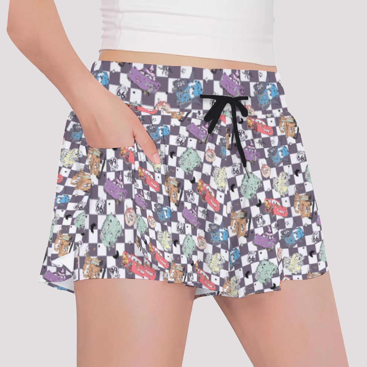 Halloween Racing Crew - Girls’ Flowy Pocket Shorts