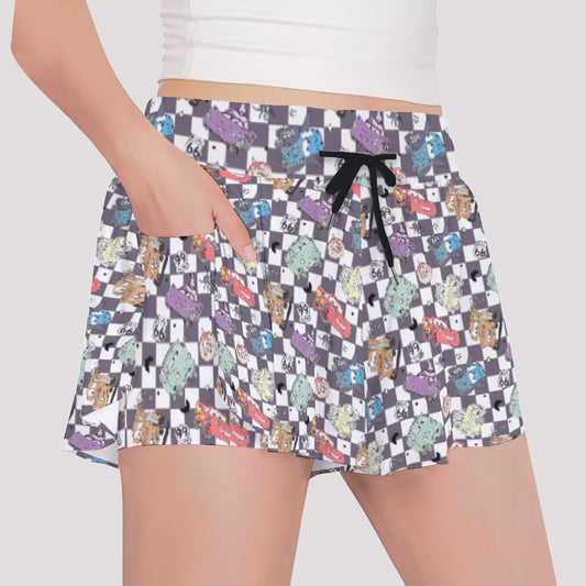 Halloween Racing Crew - Girls’ Flowy Pocket Shorts