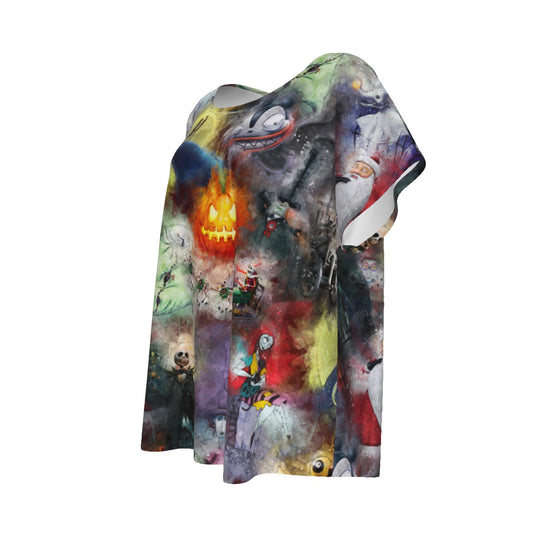 Watercolor Nightmare Town - Women’s Relaxed Fit Scoop Tee