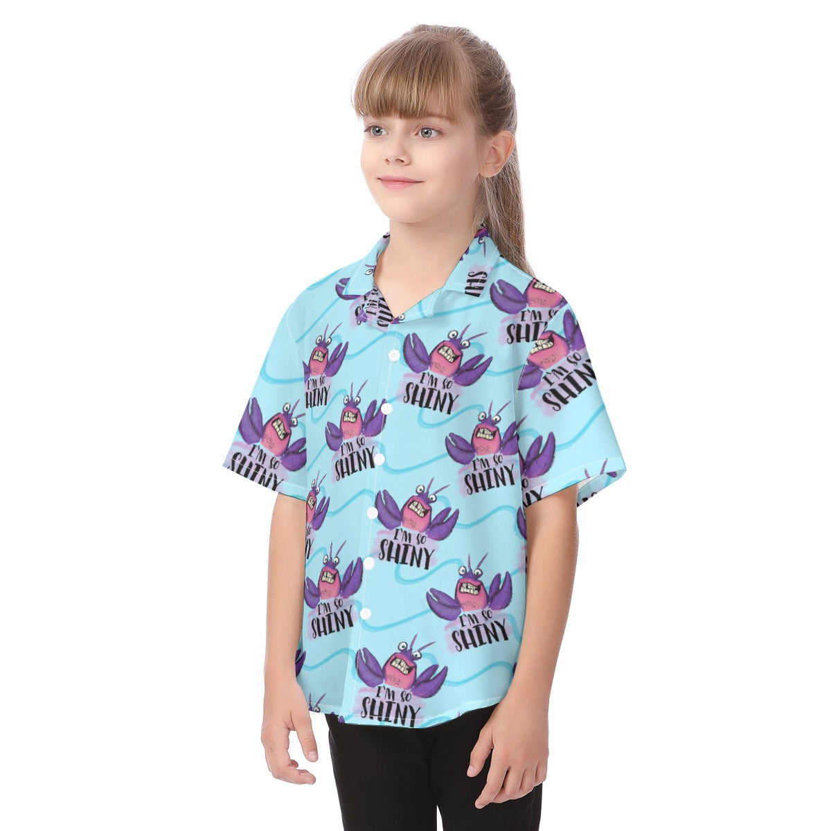 Shiny Deep-Sea Villain - Kid's Hawaiian Button Up Shirt