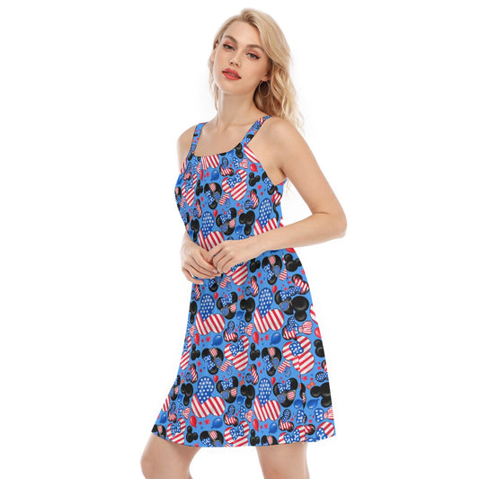 Mouse Fourth of July Celebration - Women’s Adjustable Sundress