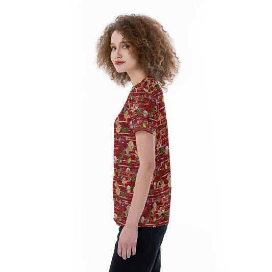 A Very Festive Puppet Christmas - Women's Short Sleeve V-Neck T-Shirt