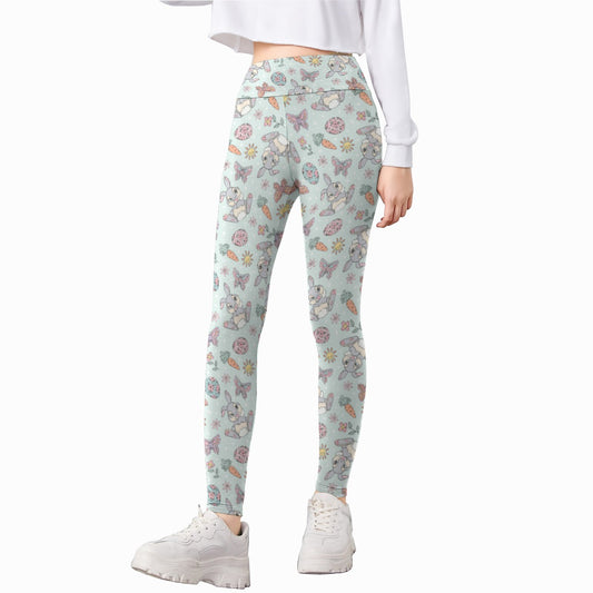 Springtime Bunny Cheer - Kid's Leggings