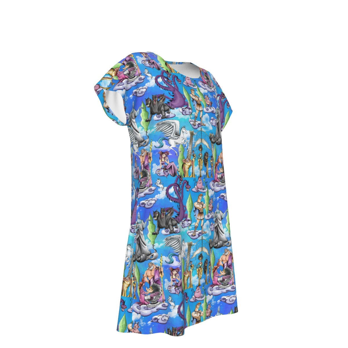 Mythic Hero Chaos Clouds - Women's T-Shirt Dress